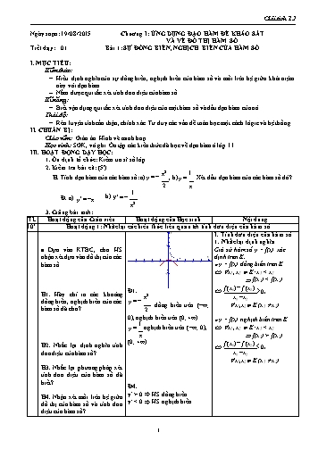 Bộ Giáo án Giải tích Lớp 12