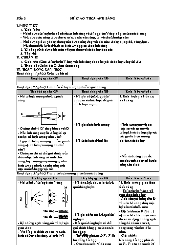 Giáo án Vật lý Khối 12 - Chương V: Sóng ánh sáng - Bài 25: Giao thoa ánh sáng