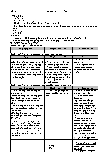 Giáo án Vật lý Khối 12 - Chương VI: Lượng tử ánh sáng - Bài 33: Mẫu nguyên tử Bo