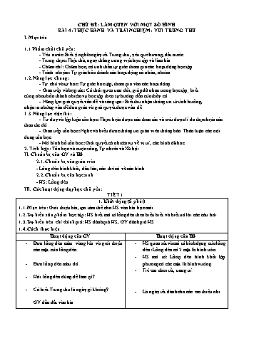 Giáo án Toán Lớp 1 (Chân trời sáng tạo) - Chủ đề 1, Bài: Thực hành và trải nghiệm Vui Trung thu