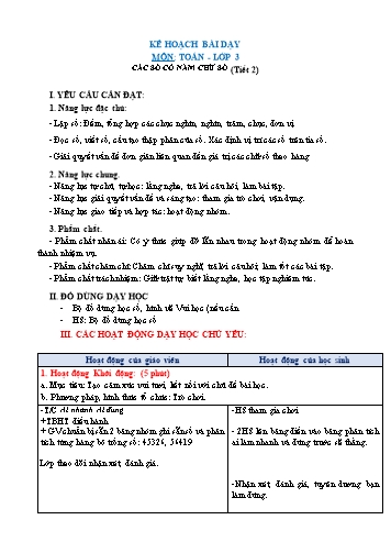 Giáo án Toán Lớp 3 (Chân trời sáng tạo) - Tuần 28, Bài: Các số có năm chữ số (Tiết 2)