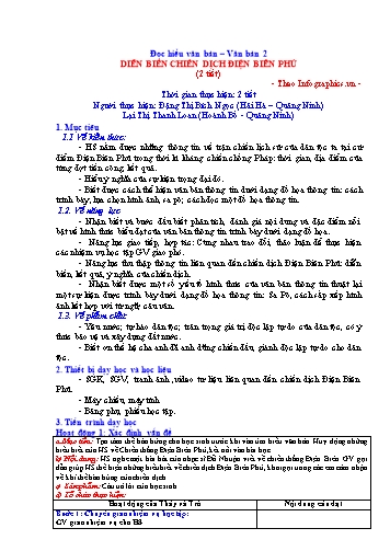 Giáo án Ngữ Văn 6 (Cánh Diều) - Bài 5: Văn bản thông tin (Thuật lại sự kiện theo trật tự thời gian) - Phần 2: Đọc hiểu văn bản Diễn biến Chiến dịch Điện Biên Phủ