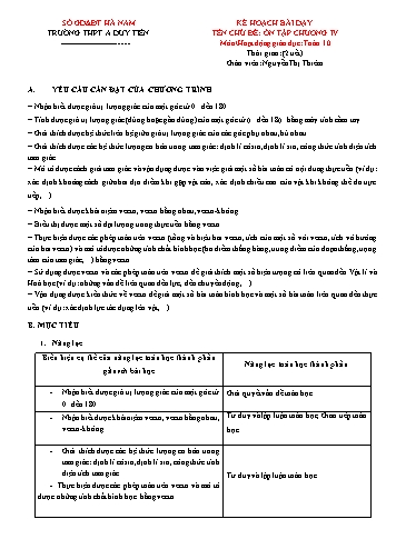 Giáo án Toán Lớp 10 (Cánh diều) - Bài tập cuối chương IV