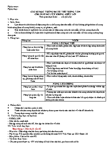 Giáo án Toán Lớp 10 (Cánh diều) - Chương VI, Bài 2: Các số đặc trưng đo xu thế trung tâm cho mẫu số liệu không ghép nhóm