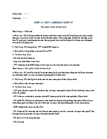 Giáo án Sinh Hoạt Lớp 6 (Chân Trời Sáng Tạo) - Tuần 24